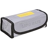 Doyeemei バッテリー リポガード LiPo Bag リポ 保管 セーフティーバッグ 防爆バッグ リポバッテリー 耐火バッグ ケース 防水 防爆 耐火 防炎 银色