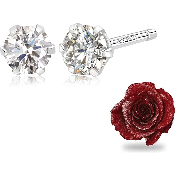 Amazon | 天然ダイヤピアス 計0.6ct フクリン プラチナ Pt900