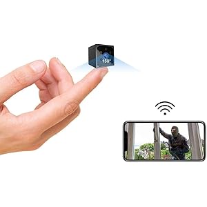 小型カメラ WiFi, 4K HD高画質超小型スパイ隠しカメラスマホ対応Wi-fi長時間録画/録音ワイヤレス監視カメラ電…