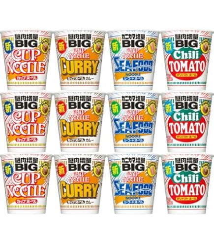 Amazon.co.jp: 日清食品 カップヌードルBIG 詰め合わせ 4種12食