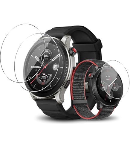 Amazon | 【3枚セット】対応 Amazfit GTR 4 ガラスフィルム フィルム