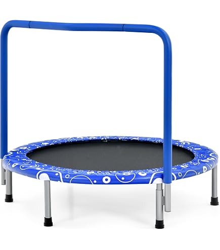 Amazon | GYMAX トランポリン 室内 子供用 97cm 耐荷重150kg 6本脚 と