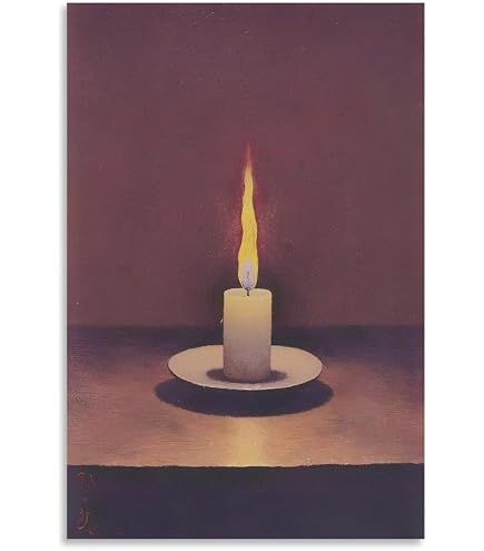 Amazon.co.jp: 高島野十郎 蝋燭 ろうそく 巧藝画 手彩色 複製画 SM