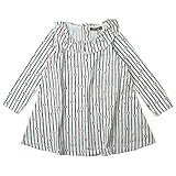 《H28年秋冬物》 nico hrat(ニコフラート) 製品洗い加工済み 42/2天竺フリルワンピース 95cm /BK NO.B-260865