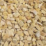 天然石 砕石砂利 3-4cm 20kg ハニ―イエロー (ガーデニングに最適 黄色砂利）