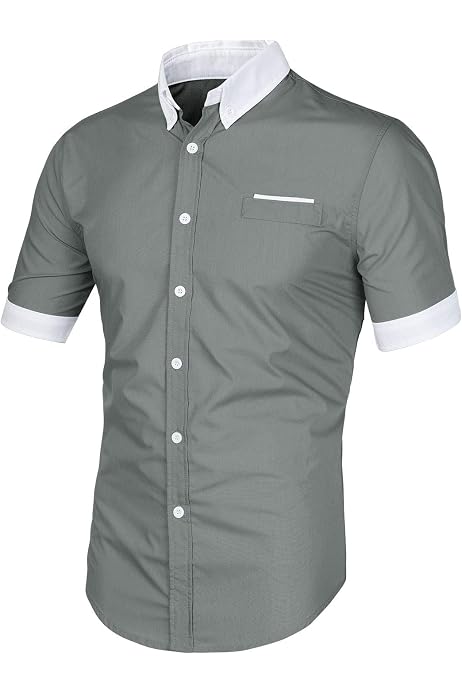 Short Sleeve Button Down Dress Shirts 