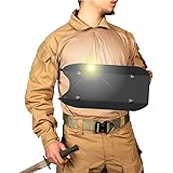 Shindn® 軽量自衛シールドメタルSWATシールド家庭用安全保護具LED懐中電灯付き(グレアシールド)