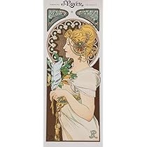 アールヌーボー風　壁掛けポスター(額縁入り) アールヌーボー風壁掛けポスター(額縁入り)