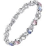 Feraco Magnetic Bracelets for Women for Arthritis and Joint Titanium Steel Therapy Magnetic Bracelet with Neodymium Magnets &