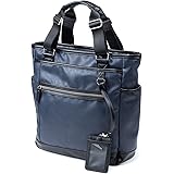 [サンワダイレクト] 3WAY トートバッグ 15ポケット A4収納 パスケース付 ネイビー 200-BAG174NV