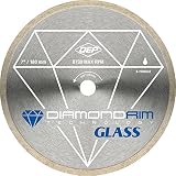 QEP 6-7006GLQ 7-Inch Continuous Rim Glass Tile Diamond Blade 7mm Rim Height 5/8-Inch Arbor Wet Cutti