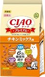 チャオ (CIAO) プレミアム チキンミックス味 150g×4袋 猫用 ドライフード