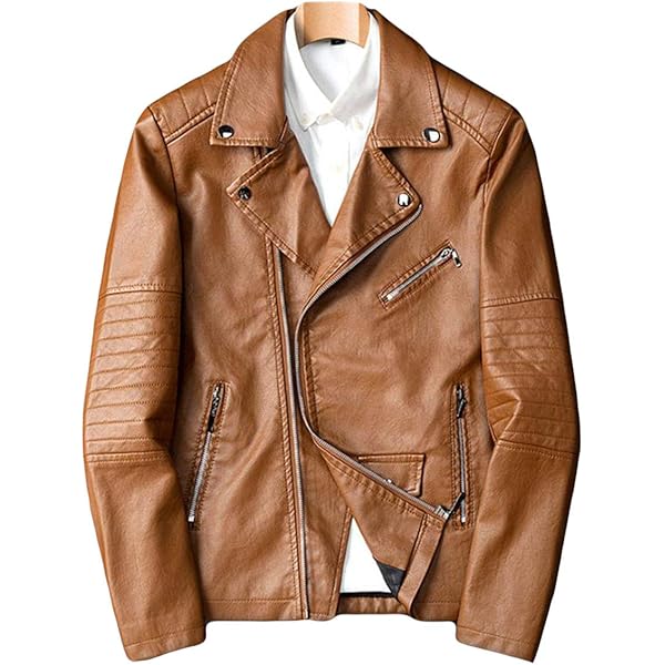 Amazon | [GL SUIT] メンズPUフェイクレザージャケット春と秋の