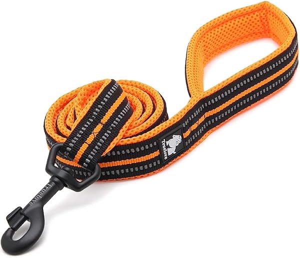 cocomall Japan Authorized Shop, TRUE LOVE Dog Training Leash for Small, Medium & Large Dogs, Long, Harness, 3M Reflective Material, Nylon, Breathable, Adjustable, Mesh (43.3 in. (1.1m) S, Orange) - 1
