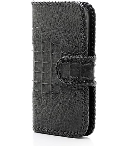 Amazon.co.jp: iPhone14Pro 用 ケース 手帳型 クロコダイル ワニ革