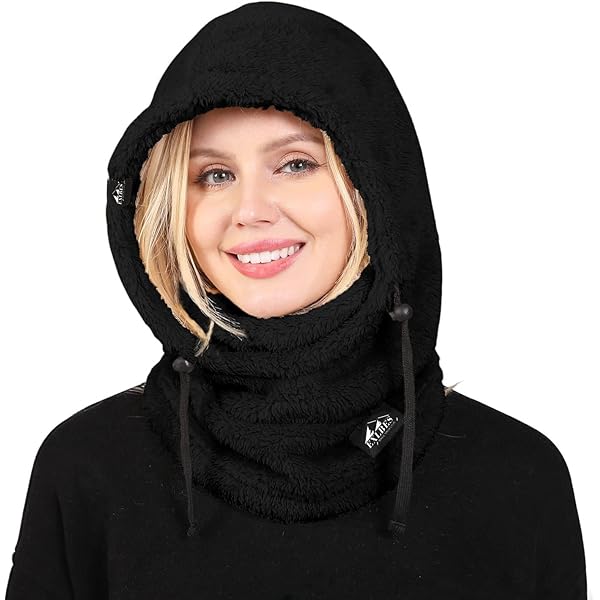 thumbnail image 2 of LERTREE 2 Pcs Fleece Ski Mask Winter Warm Thermal Balaclava For Men Women Windproof Face Cover (AU, Alpha, Medium, Large, Black Dark Gray 2 of 14