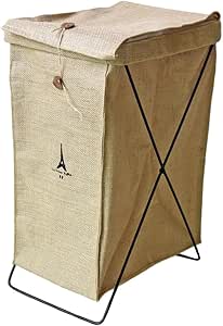 [UP TOP JP]ランドリーボックス 縦型 麻　マルチボックス ナチュラル　使い勝手抜群 いろいろな収納に便利