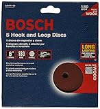 Bosch SR6R180 5-Piece 180 Grit 6 In. 6 Hole Hook-And-Loop Sanding Discs [並行輸入品]