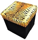 スツールボックス 椅子になる 収納ボックス タイガー柄 STL-14