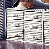 下着収納ケース　　グレー×ベージュ　タイプ:６杯