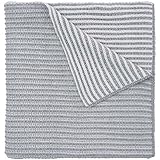 Elegant Baby Twisted Yarn Blanket Gray/White [並行輸入品]