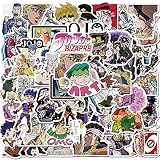 50枚ジョジョの奇妙な冒険漫画pvc防水ステッカー車、スーツケース、ノートブック、冷蔵庫、スクラップブック、鏡、日記、スケートボード、自転車、タッチパッド/キーボード、水筒、スケートボード、コンピューター、ラップトップ、ギター、壁、家具アニメステッカー