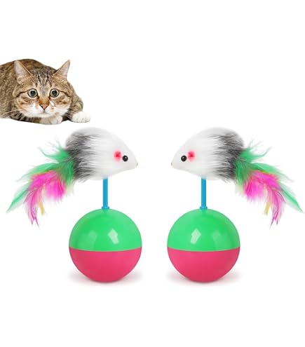 Amazon | [Aishaba]ネズミ付きボール 猫 おもちゃ ねずみ 一人遊び