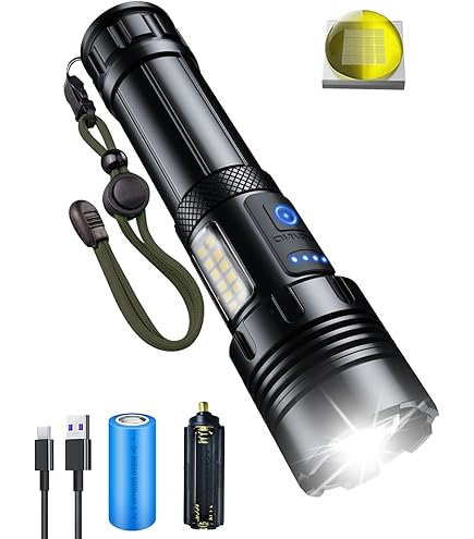 Amazon.co.jp: 懐中電灯 強力 10000ルーメン【XHP160LED 高輝度モデル