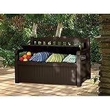 KETER Eden Garden Box/エデンガーデンベンチ 幅140×奥60×高84cm (オールウッドブラウン)