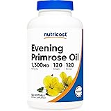 Nutricost 月見草オイル 1300mg 120ソフトカプセル NON-GMO グルテンフリー