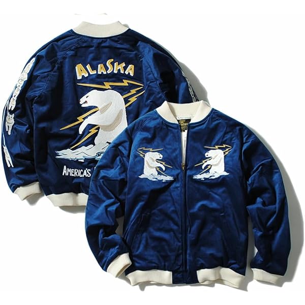 Amazon | [ヒューストン] 別珍スカジャン ベロア生地 スーベニア