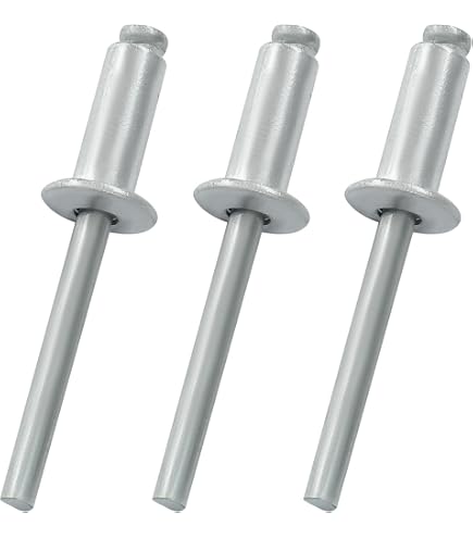 1/4 X 3/4 Rivets ISPINNER 100-Pack Aluminum Blind Rivets - 1/4" X 3/4" Silver Pop Rivets For DIY & Repair Blind Rivets For Metal Working 100 Pack