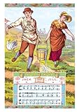 Walter Crane :ジャックとジル印刷ファブリック壁ステッカー 16x24 15863-AC-W