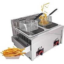 Amazon.co.jp: 業務用ガスフライヤー大型 ガスフライヤー 二重