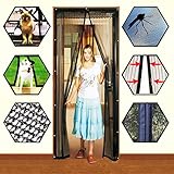 Mosquito Door Net Mesh Screen Bug Fly Pet Patio Hands Free Magnetic Magic Closer [並行輸入品]
