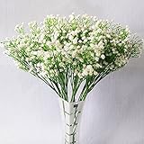 YSBER 1 * 10Pcsベビーブレス/GypsophilaウェディングパーティーデコレーションDIYホームガーデン（ホワイト）