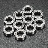 Kitoola 10ピース MR95ZZ 5x9x3mm ミニチュアボールベアリング深溝玉軸受