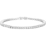 PAVOI 14K Gold Plated Princes Cut Cubic Zirconia Classic Tennis Bracelet | Gold Bracelets for Women | 2mm CZ, Size 6.5-7.5 In