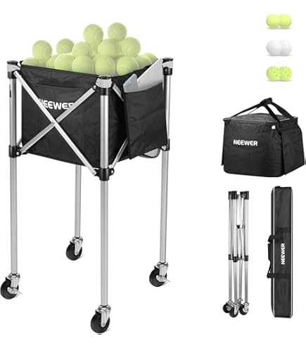 150球収納]テニス馬鹿 キャスター付きボールバスケット [努力は裏切ら