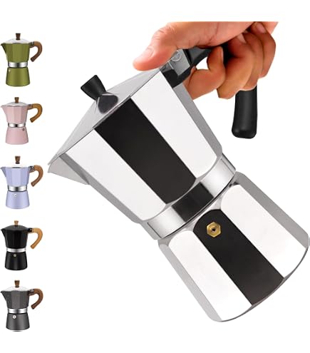 MVPLUE Classic Moka Pot 6 Cup 9 oz，Stovetop Espresso Maker