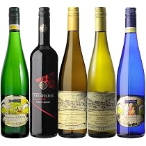 Amazon.co.jp: ドイツ産 やや甘口ワイン5種セット 飲み比べセット