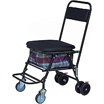 Amazon | YLOVABLE ておしぐるま老人 軽量 座れる シルバー