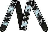 [フェンダー] ストラップ 2" Monogrammed Strap, Black/Light Grey/Blue