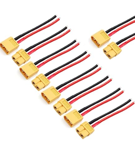 XT90H XT-90 Connecteur de batterie parallèle anti-étincelle XT90 Connecteur style parallèle 1 mâle vers 2 femelles pour quadrirotors RC Batterie LiPo