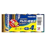 TOSHIBA(東芝) アルカリ乾電池 単1形1パック4本入 LR20L 4MP