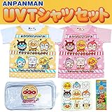 【本体綿100％】【UV加工】2017年 夏物 アンパンマン 天竺 ６キャラプリント Ｔシャツセット Anpanman ピンク◇90cm