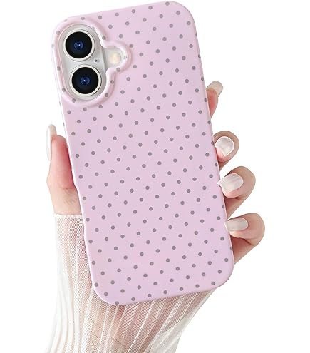 Reezaddin Black Tiny Polka Dot Phone Case For IPhone 16 Plus Cute