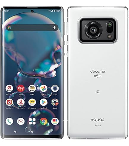 Amazon.co.jp: docomo AQUOS R6 SH-51B SIMロック解除済 黒 SIMフリー  