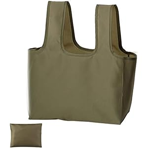 BasicStandard エコバッグ 折りたたみ コンパクト 収納 小 コンビニ用 おしゃれ カーキ