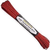 275 Tactical Paracord Reflective Red Made In The USA Polyester/Nylon (50 Ft